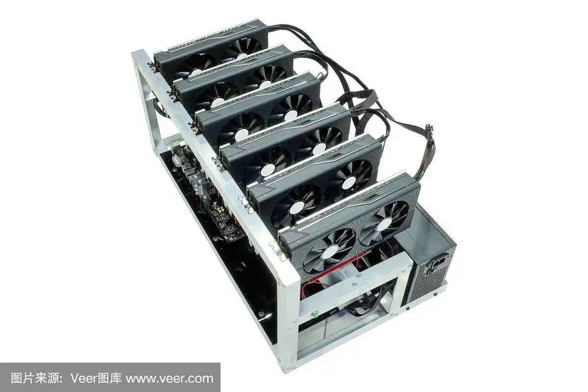 Advanced ASIC mining rig in operation